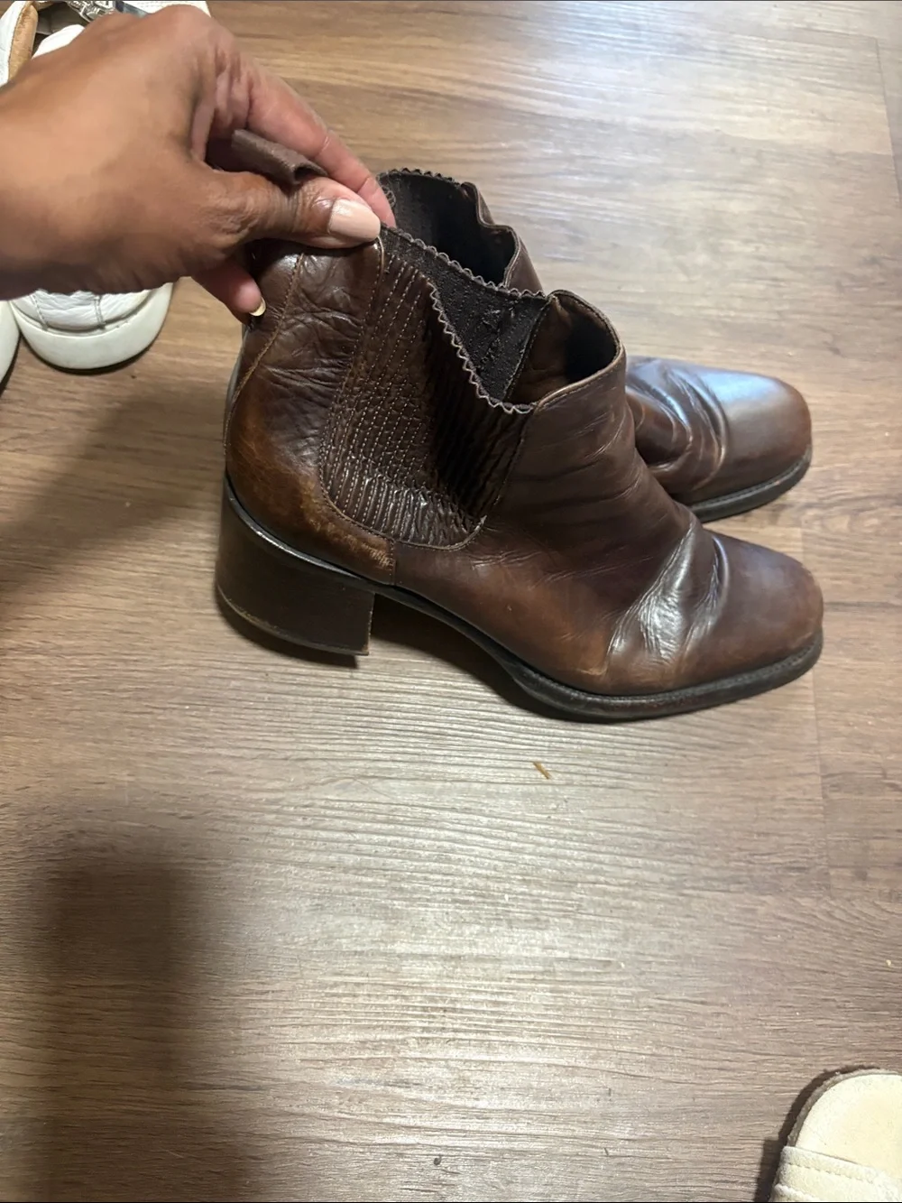 Cole Haan Brown Leather Chelsea Booties